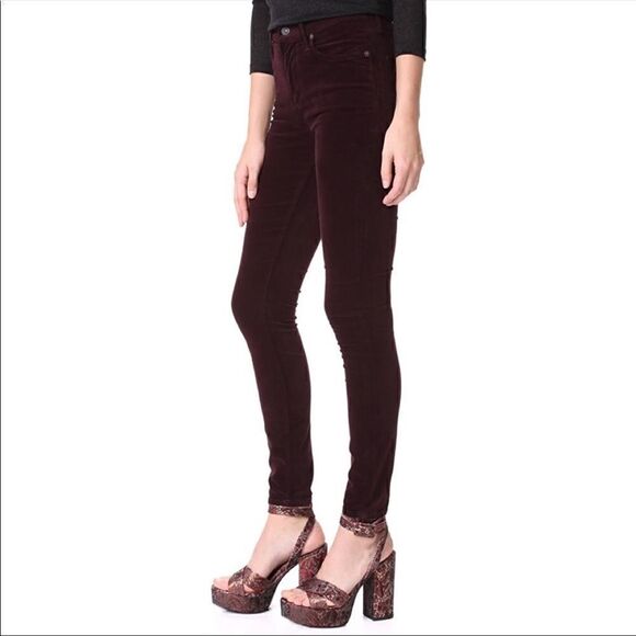 Citizens Of Humanity Burgundy Rocket High Rise Skinny Jeans - Picture 4 of 13